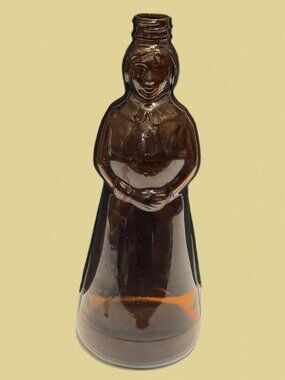Mrs. Butterworth Pancake Syrup Amber Glass Bottle, 24 oz., Vintage Circa 1973